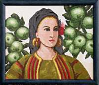 Момиче с ябълки