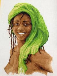 Африканско момиче - в зелено