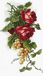 B2229 Червени рози и грозде